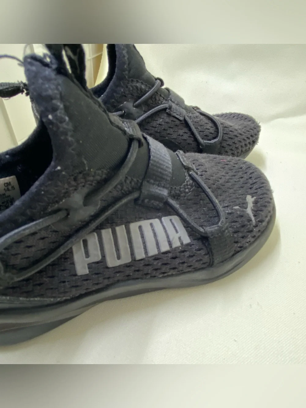 Toddler Boys Shoes Lot Size 7 PUMA Cat & Jack Sneakers Black 2 Pair